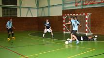 V sobotu 17. ledna se ve sportovní hale v Prachaticích odehrály zápasy krajského finále Českého poháru futsal sálové kopané. Foto z utkání Strabag  PT – FC Tex Color.