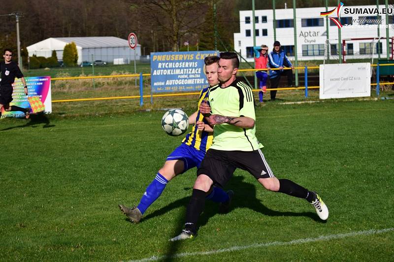 Čkyně - Strunkovice 0:1.