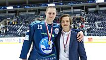 Jan Slanina vyhrál extraligu v dresu HC Plzeň, Martin Böhm poslední utkání nehrál.