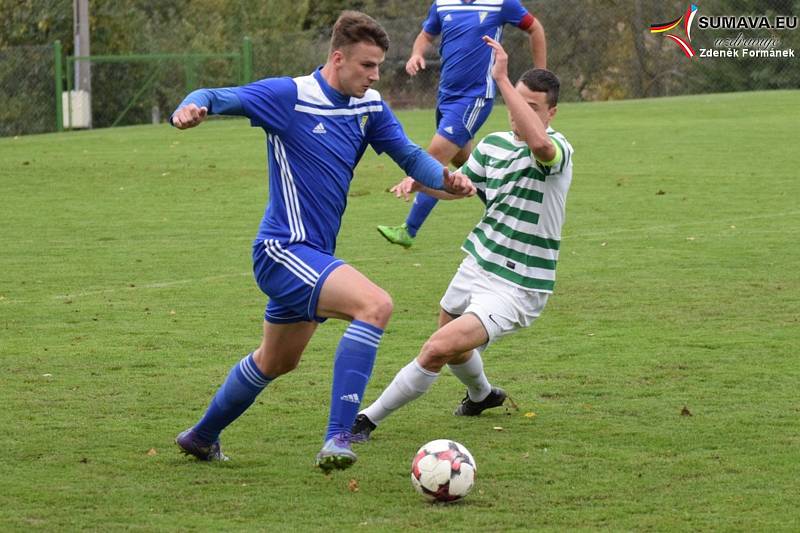 Fotbalová I.B třída: Vacov - Čkyně 0:2.