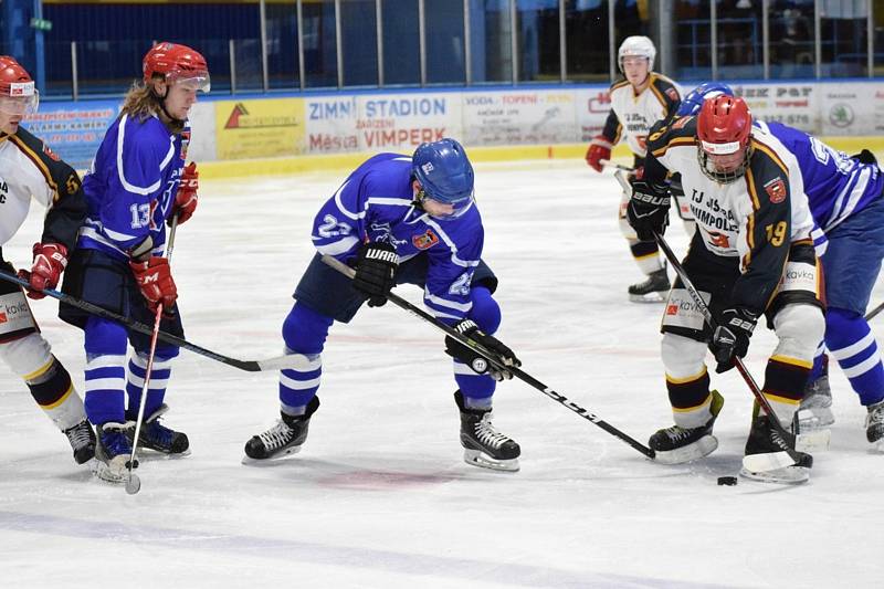 Hokejová Krajská liga: Vimperk - Humpolec 2:3.