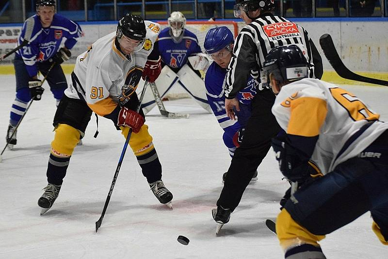 KL ledního hokeje: HC Vimperk - Střelci J. Hradec.