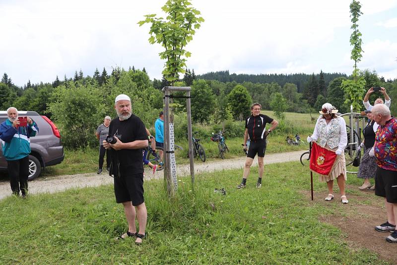 Nejvyšší bod cyklostezky u Volar zdobí dřevěné srdce Evropy.