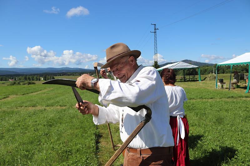 Volarský sekáč 2021 ukázal, jak jsou zdatní muži, ženy a děti při kosení trávy.