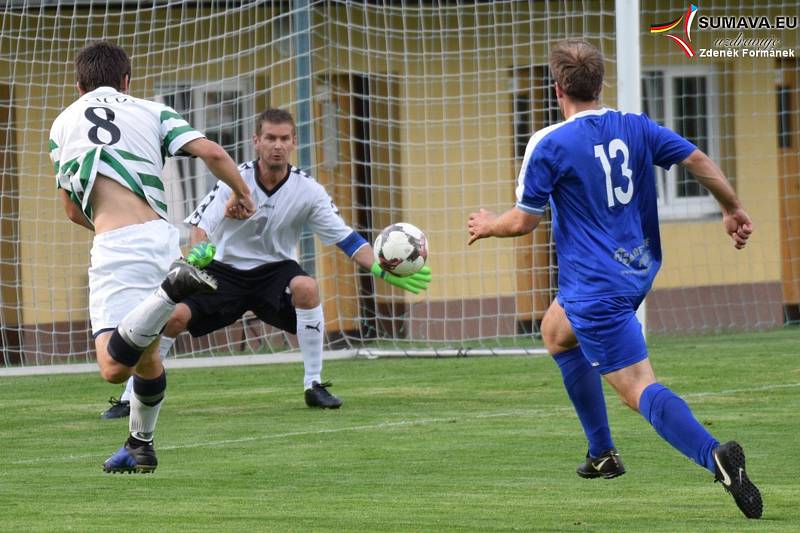 Fotbalová I.B třída: Vacov - Husinec 7:1.