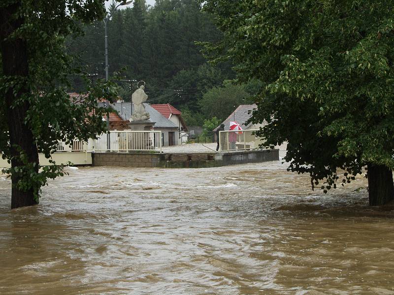 Povodně 2002 - Prachaticko - Husinec