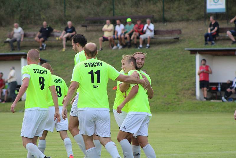 Fotbalová I.B třída: Stachy - Dražejov 2:1.