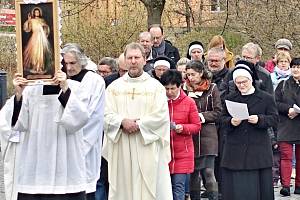 Pouť se sv. Janem Pavlem II. v Prachaticích.