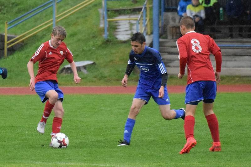 Fotbalový KP starších žáků: Vimperk - Milevsko 4:2.