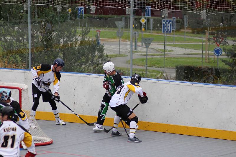 Prachatičtí Highlanders doma přehráli Jestřáby z Přelouče 2:1.