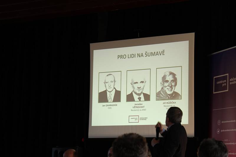 Konference Komu patří Šumava. Kvilda, čtvrtek, 16. března.