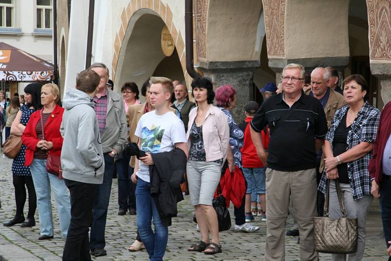 Setkání s prezidentem Milošem Zemanem v Prachaticích.