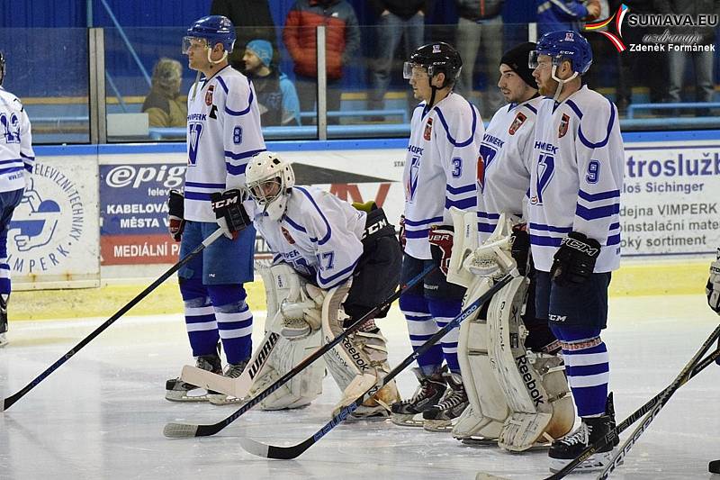 Vimperští hokejisté porazili Strakonice 4:3.