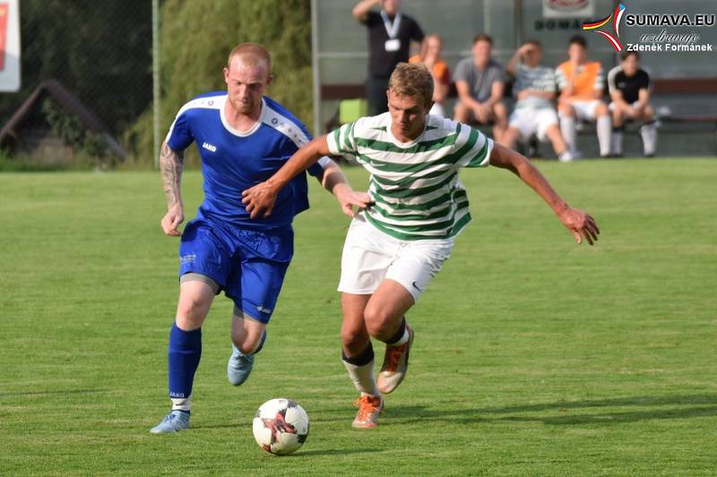 Fotbalová I.B třída: Vacov - Husinec 7:1.