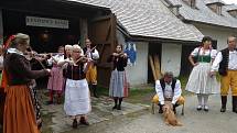 Zahájení plavení na Schwarzenberském plavebním kanále na Jeleních Vrších.