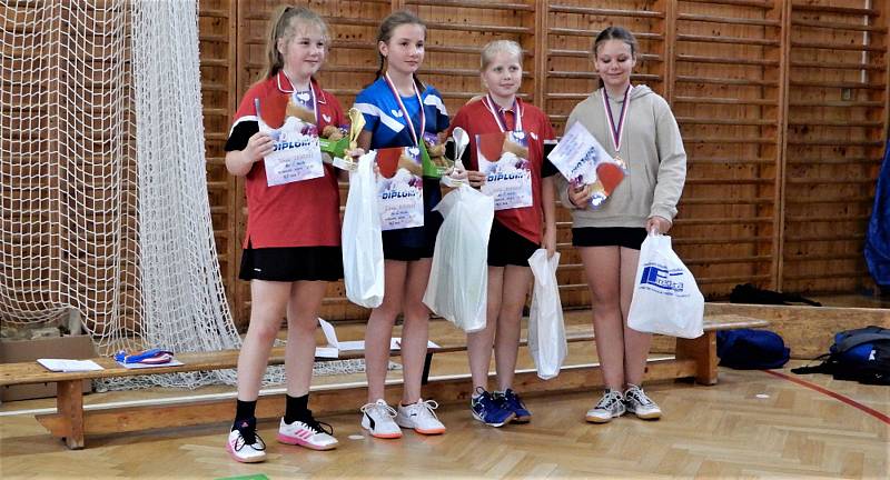 Vimperští stolní tenisté uspořádali krajské bodovací turnaje pro kategorie U11 a U13.