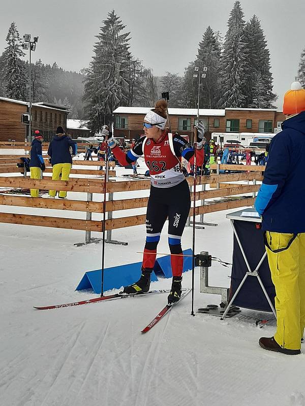 Závodníci Biatlon Zadov předvedli v Novém Městě na Moravě výborné výkony.