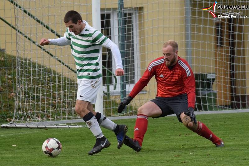 Fotbalová I.B třída: Vacov - Čkyně 0:2.