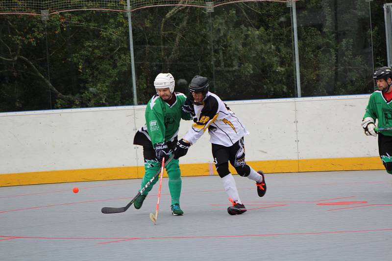 Hokejbalová II. liga: Highlanders Prachatice B - Pedagog ČB 5:4.