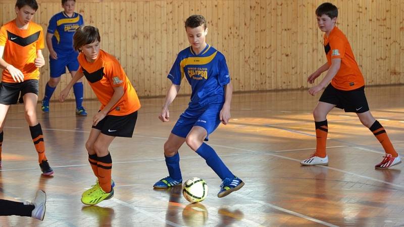 Halový fotbalový turnaj U13 ve Vimperku.
