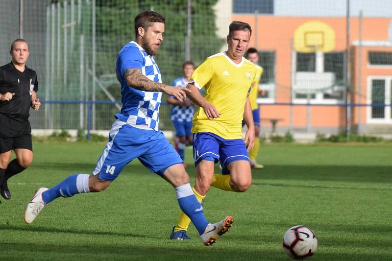 Vimperští fotbalisté vyhráli ve Vodňanech 1:0.