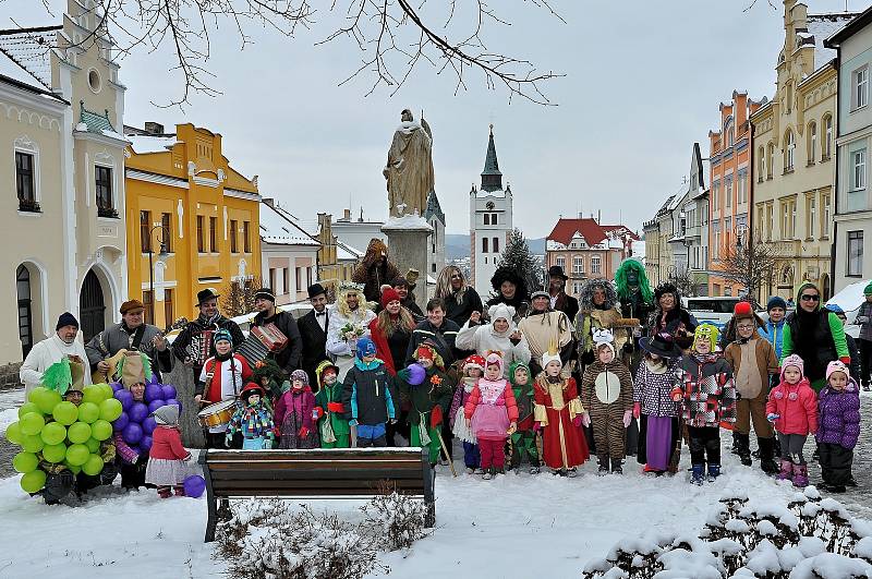 Masopustní průvod se prošel Vimperkem.