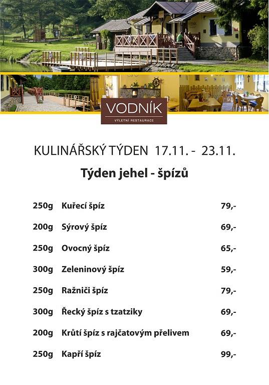 Týdenní nabídka - Restaurace Vodník Vimperk