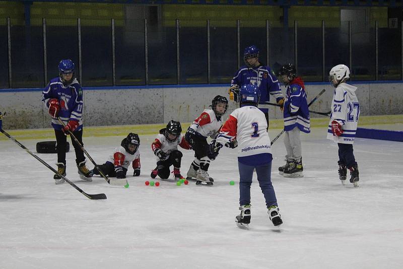 Hokejový nábor v rámci Týdne hokeje ve Vimperku.