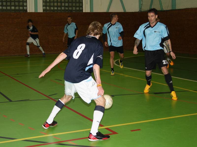 V sobotu 17. ledna se ve sportovní hale v Prachaticích odehrály zápasy krajského finále Českého poháru futsal sálové kopané. Foto z utkání Strabag  PT – FC Tex Color.