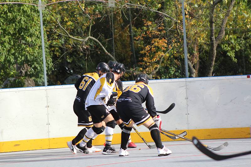 Hokejbalová první liga. HBC Prachatice - Suchdol nad Lužnicí 0:1.