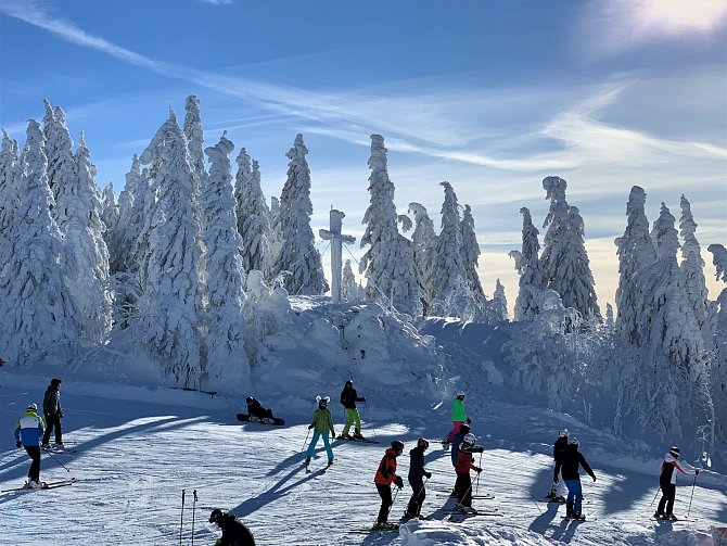 Ladovská zima na Hochfichtu.