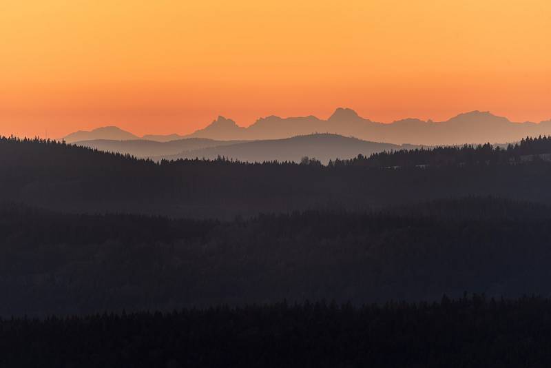 Pohled z Libínské rozhledny a Volarsko očima Petra Moravce..