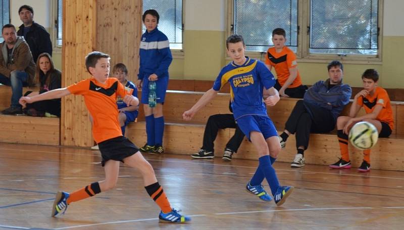 Halový fotbalový turnaj U13 ve Vimperku.