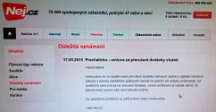 Společnost Nej.cz informovala své klienty na Prachaticku v neděli o důvodech, proč nemohou sledovat digitální programy na kabelové televizi a využívat internet.