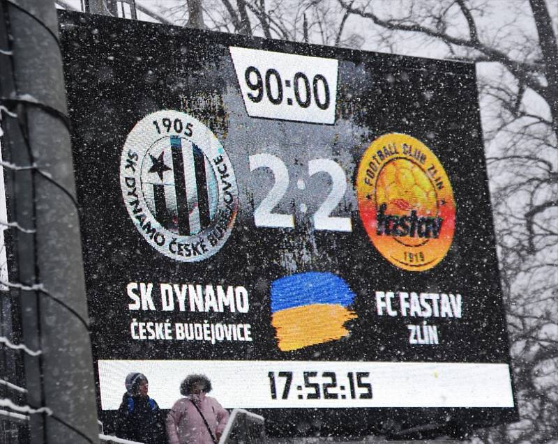 Dynamo ČB - Zlín 2:2 (1:1).