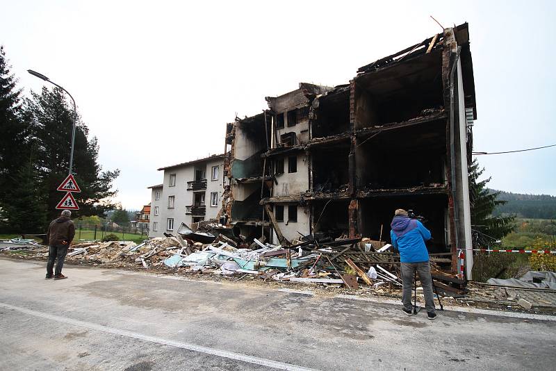 Výbuch v Lenoře zdemoloval obytný dům.
