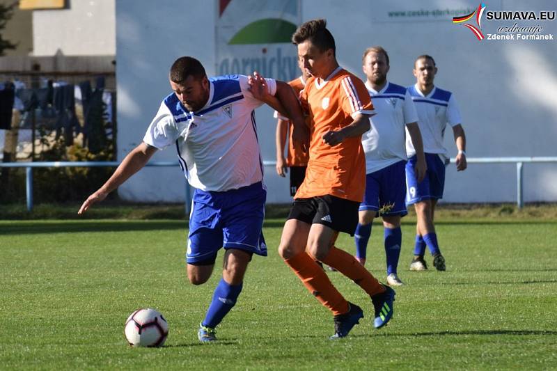 Fotbalová A třída: Vodňany - Vimperk 3:1.