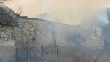 Požár stodoly v Mičovicích