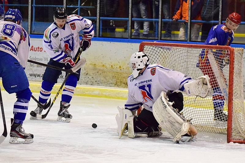 Vimperští hokejisté porazili Telč 5:4.