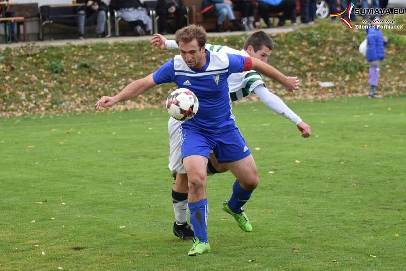 Fotbalová I.B třída: Vacov - Čkyně 0:2.