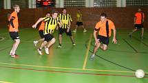 V sobotu 17. ledna se ve sportovní hale v Prachaticích odehrály zápasy krajského finále Českého poháru futsal sálové kopané. Foto z utkání Norton – Strojírna Honner ČB.