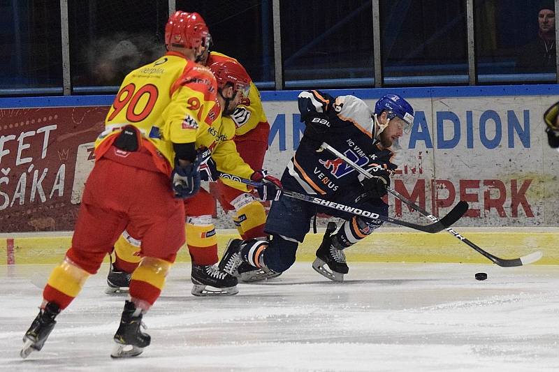 Hokejová KL: HC Vimperk - Sokol Radomyšl 3:2 pp (0:2, 2:0, 0:0 - 1:0).