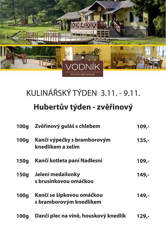 Týdenní nabídka - Restaurace Vodník Vimperk