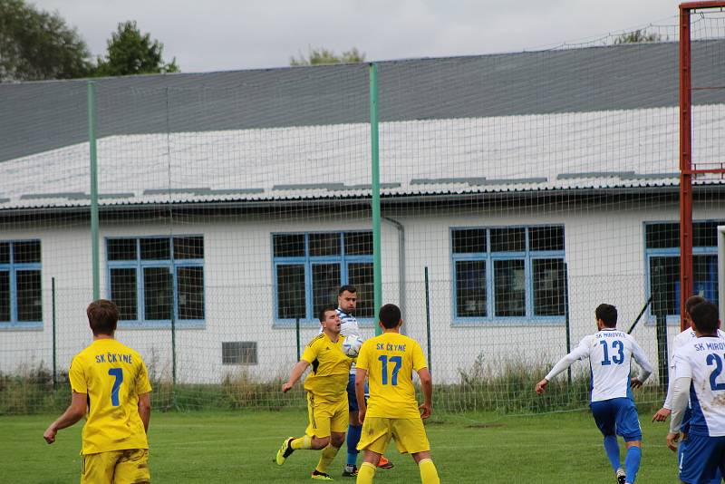 Fotbalová I.A: SK Čkyně - SK Mirovice 1:1 (0:0).