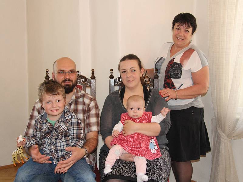Barbora Pešelová s rodinou.