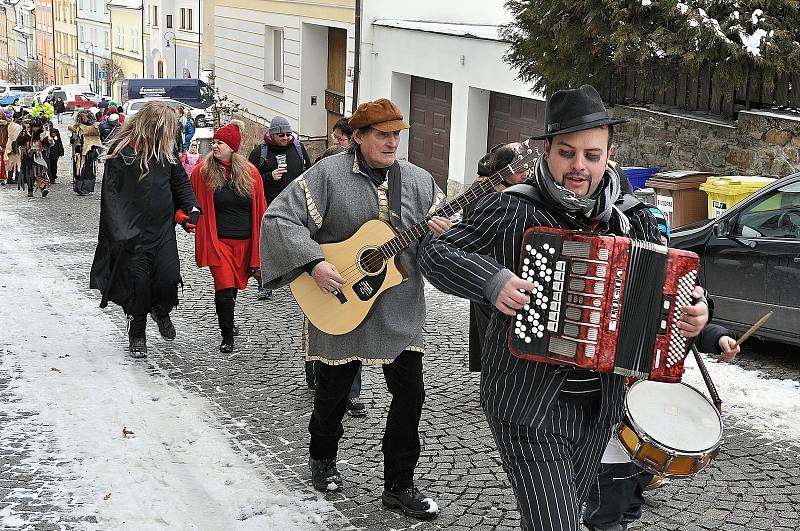 Masopustní průvod se prošel Vimperkem.