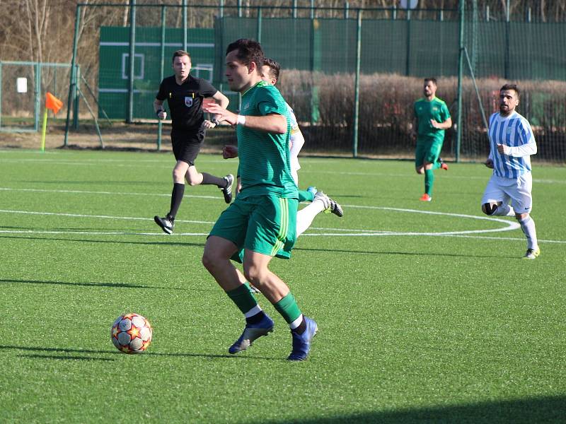 Tomáš Pecka z Tatranu Prachatice přidal proti Rudolfovu (6:0) druhý jarní hattrick