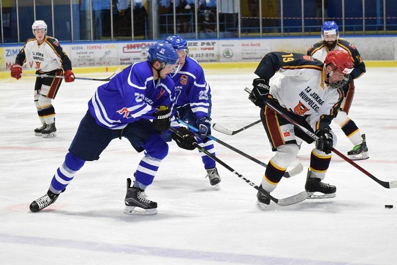 Hokejová Krajská liga: Vimperk - Humpolec 2:3.