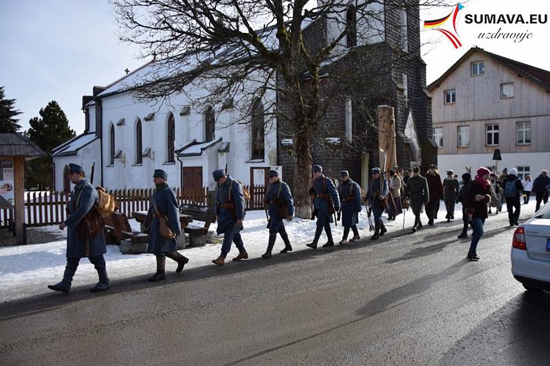 Setkání lyžníků ve Kvildě.