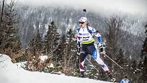 Jiří Mánek na závodě IBU Cup v bavorském Arberu.